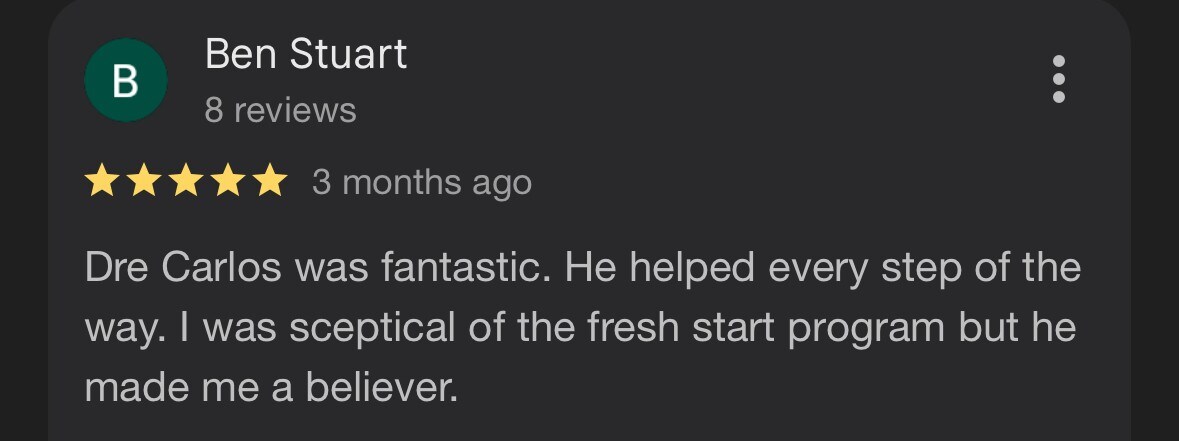 Ben's Customer Testimonial